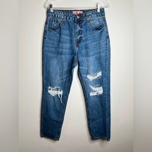 Crystal Rock Jeans Women Straight Legs Size 9